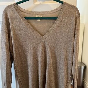 Relaxed Fit Sparkle Weave Sweater